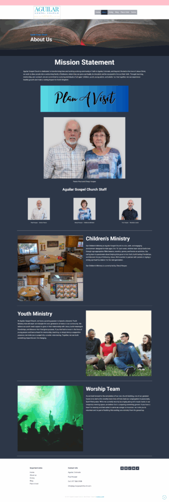 Aguilar Gospel Church Website