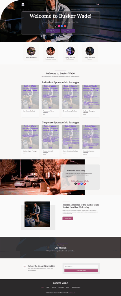 Busker Wade Website